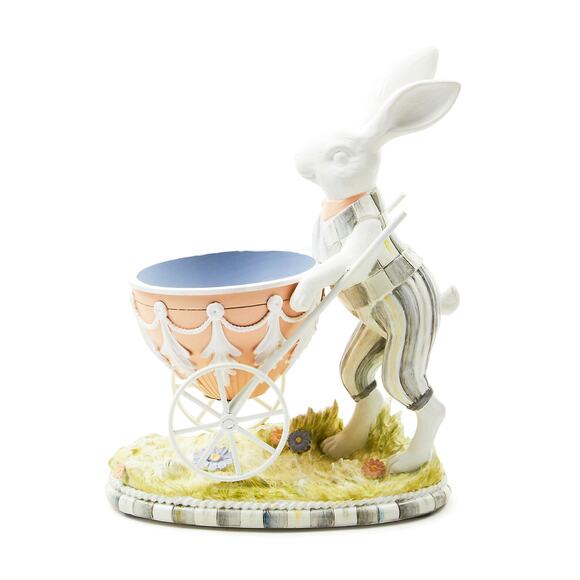 Mackenzie-Childs Cameo Bunny with Cart NEW - Picture 4 of 4